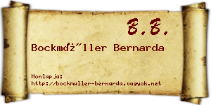 Bockmüller Bernarda névjegykártya